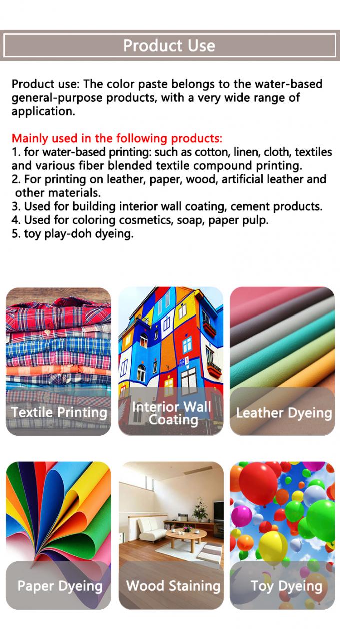 Pigmento a base de agua, pigmento amarillo rojo fluorescente para pinturas, tintas, impresión textil/pasta de color líquido serie fluorescente 16