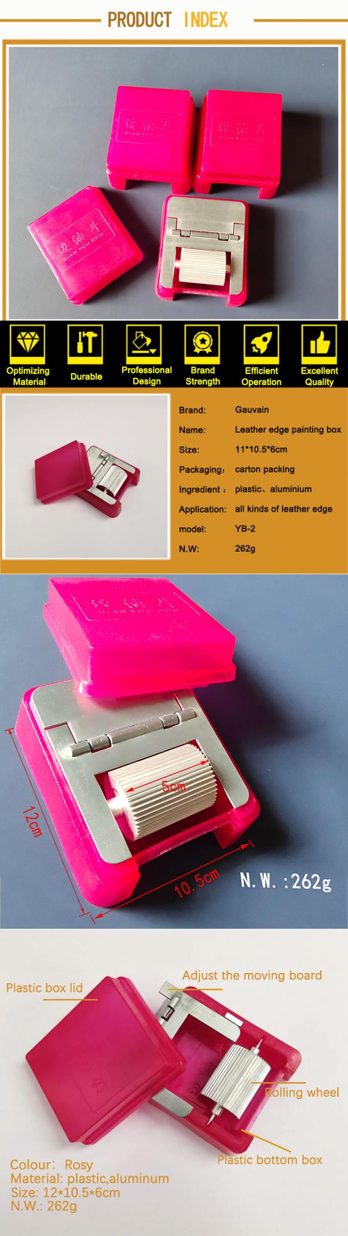 Caja de entintado de aceite antiadherente para m&aacute;quina de pintura de Color de borde de cuero, bolsa, cintur&oacute;n, billetera 6