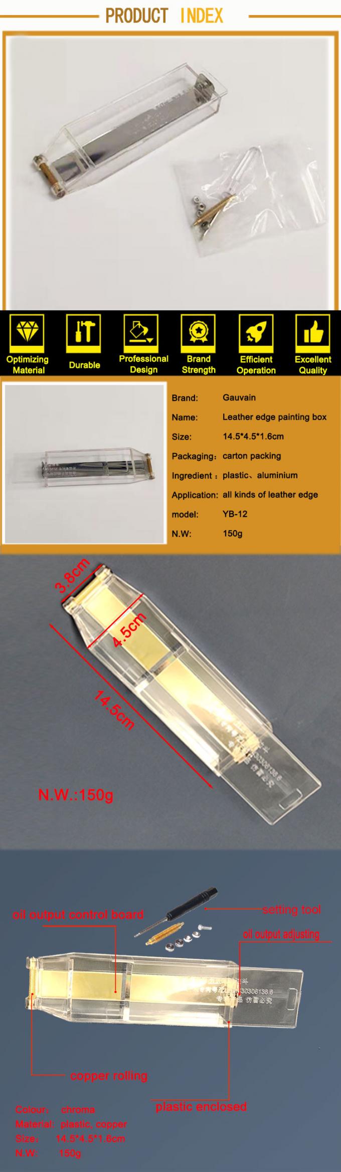 Rodillo de tratamiento de tinta para bordes, herramientas de teñido de bordes transparentes selladas de mano para bordes de cuero 6