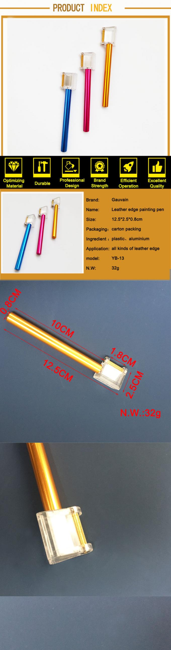 Pluma de borde de cuero para el bolso de cinturón de bolsillo, herramientas manuales para el recubrimiento de borde de cuero 6