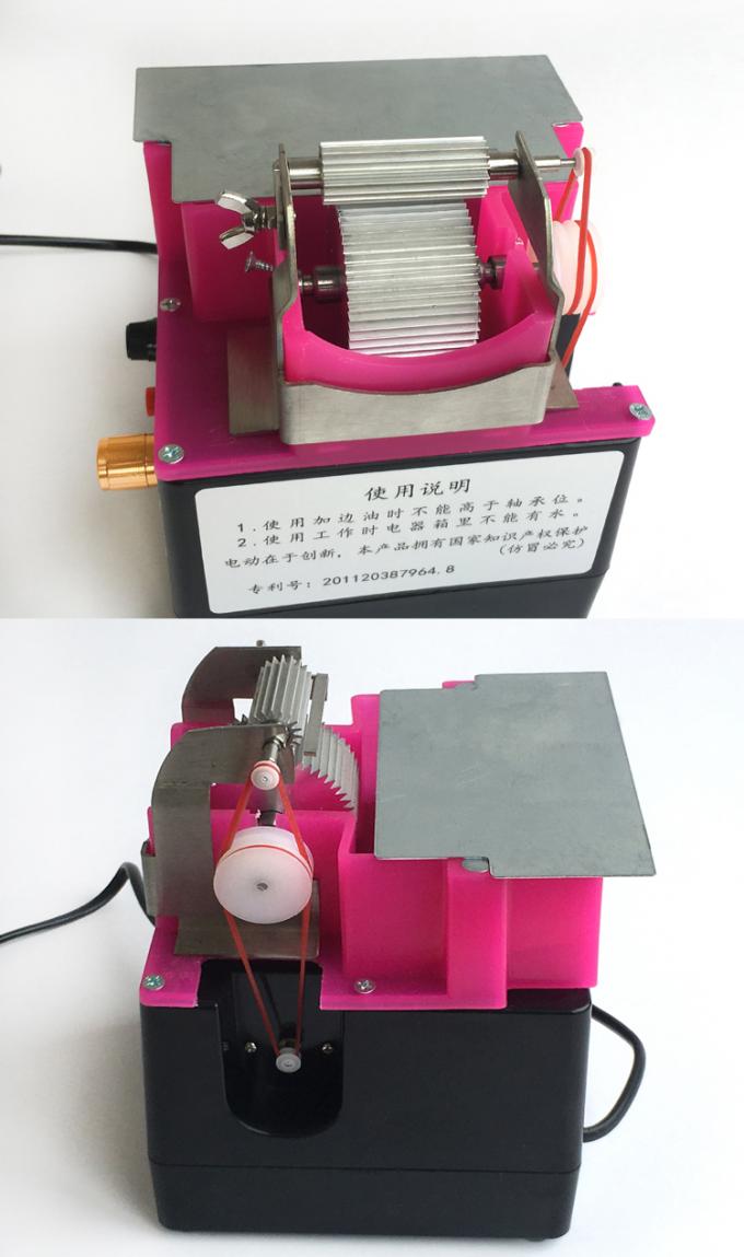 Máquina para teñir el borde de cuero de doble rollo de un solo lado utilizada para el borde curvo o recto del cuero 10