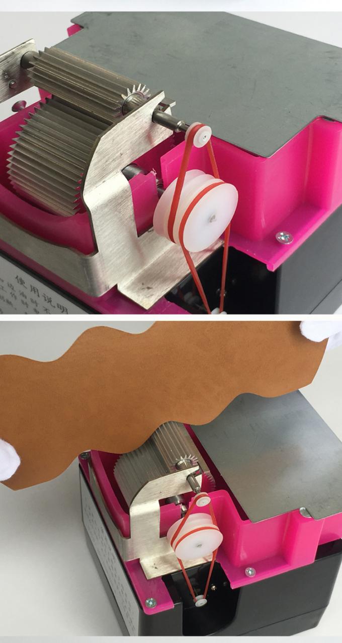 Máquina para teñir el borde de cuero de doble rollo de un solo lado utilizada para el borde curvo o recto del cuero 12