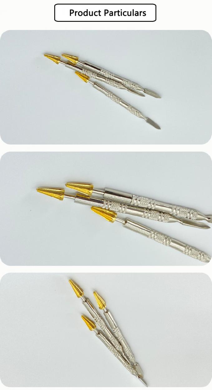 DIY Dual Head Brass Roller Leather Craft Applicator Speedy Leather Edge Painting Pen Dyeing Roller Glue Smear Sealing Oil Brush 10