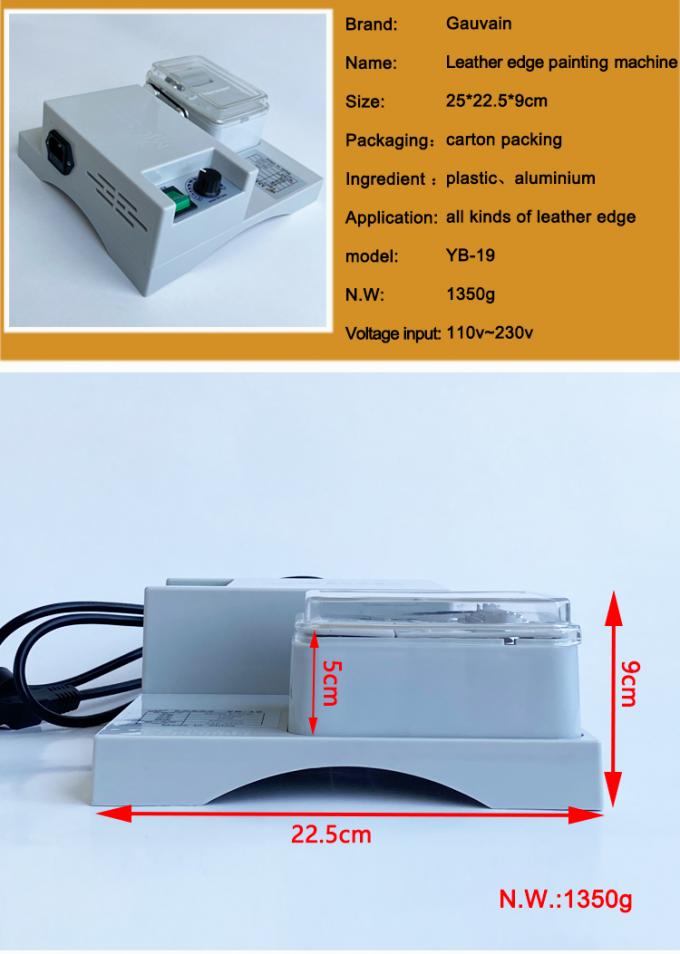 Máquina eléctrica para teñir bordes de cuero de un solo lado, caja de pintura semiautomática para colorear bordes de cinturones 10