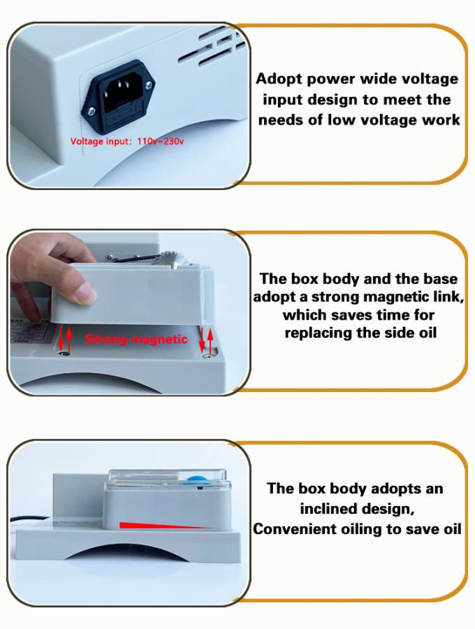 Máquina eléctrica para teñir bordes de cuero de un solo lado, caja de pintura semiautomática para colorear bordes de cinturones 14