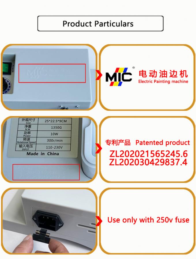 Máquina eléctrica para teñir bordes de cuero de un solo lado, caja de pintura semiautomática para colorear bordes de cinturones 20