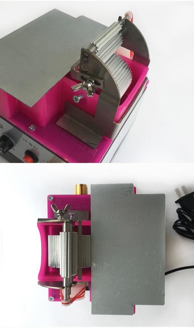 Máquina para teñir bordes de cuero de tres ruedas y un solo lado para bordes curvos o rectos de cuero 10