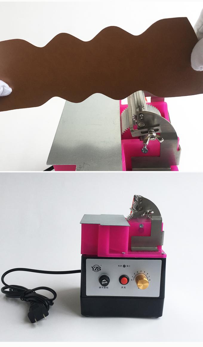 Máquina para teñir bordes de cuero de tres ruedas y un solo lado para bordes curvos o rectos de cuero 14
