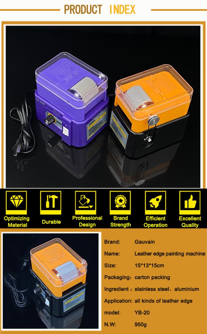 MIC Caja de pintura de borde de cuero eléctrico de revestimiento no adhesivo fácil limpio fácil operación máquina de pintura de borde 220V 6