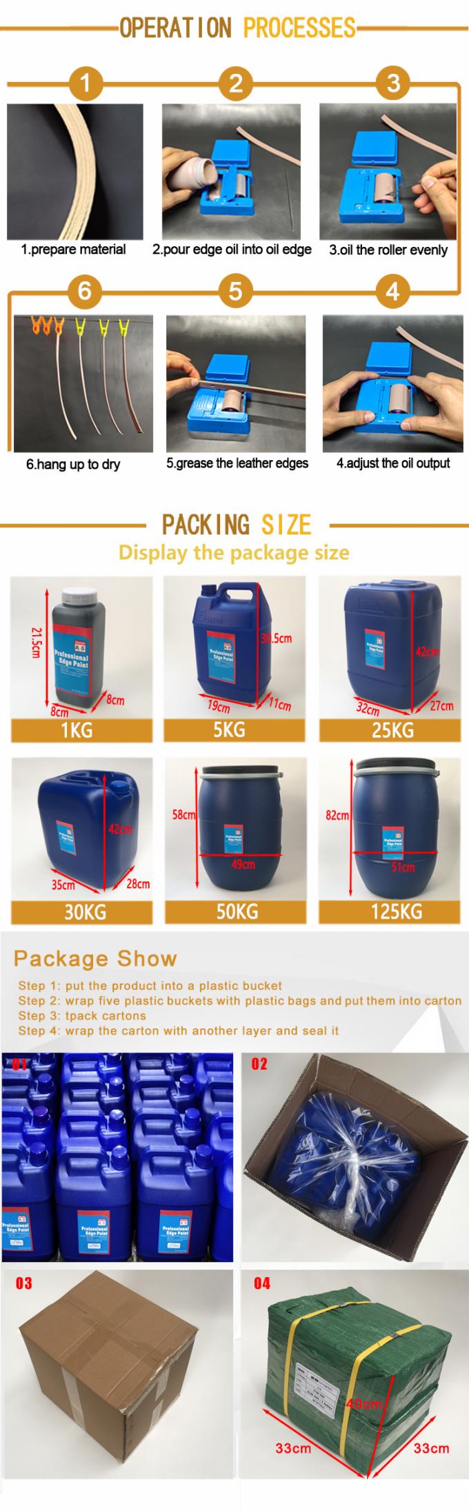 Venta al por mayor de pintura profesional a base de agua para todo tipo de condiciones clim&aacute;ticas de cuero de borde de color para bolsas cinturones zapatos 8