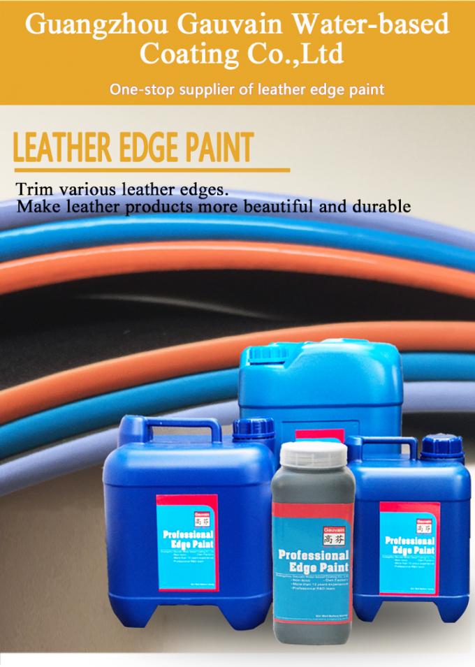 Pintura de borde de cuero a base de agua Uso para el borde de cuero crudo Cinturones de calzado Bolsas de zapatos Diferentes colores 0