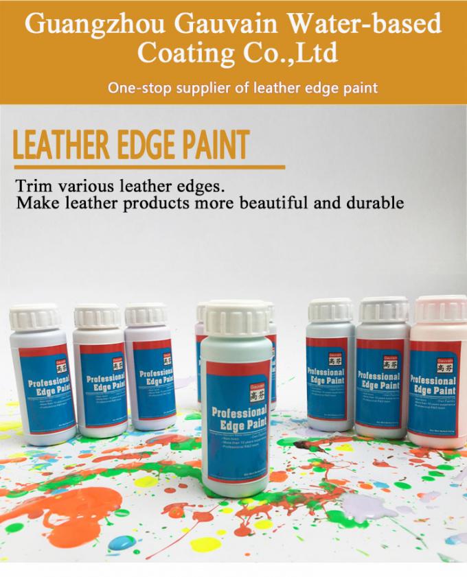 Pintura de revestimiento de borde de cuero a base de agua para bolsas de cuero de PU, billeteras de zapatos, cinturones, tinta de borde de color 12