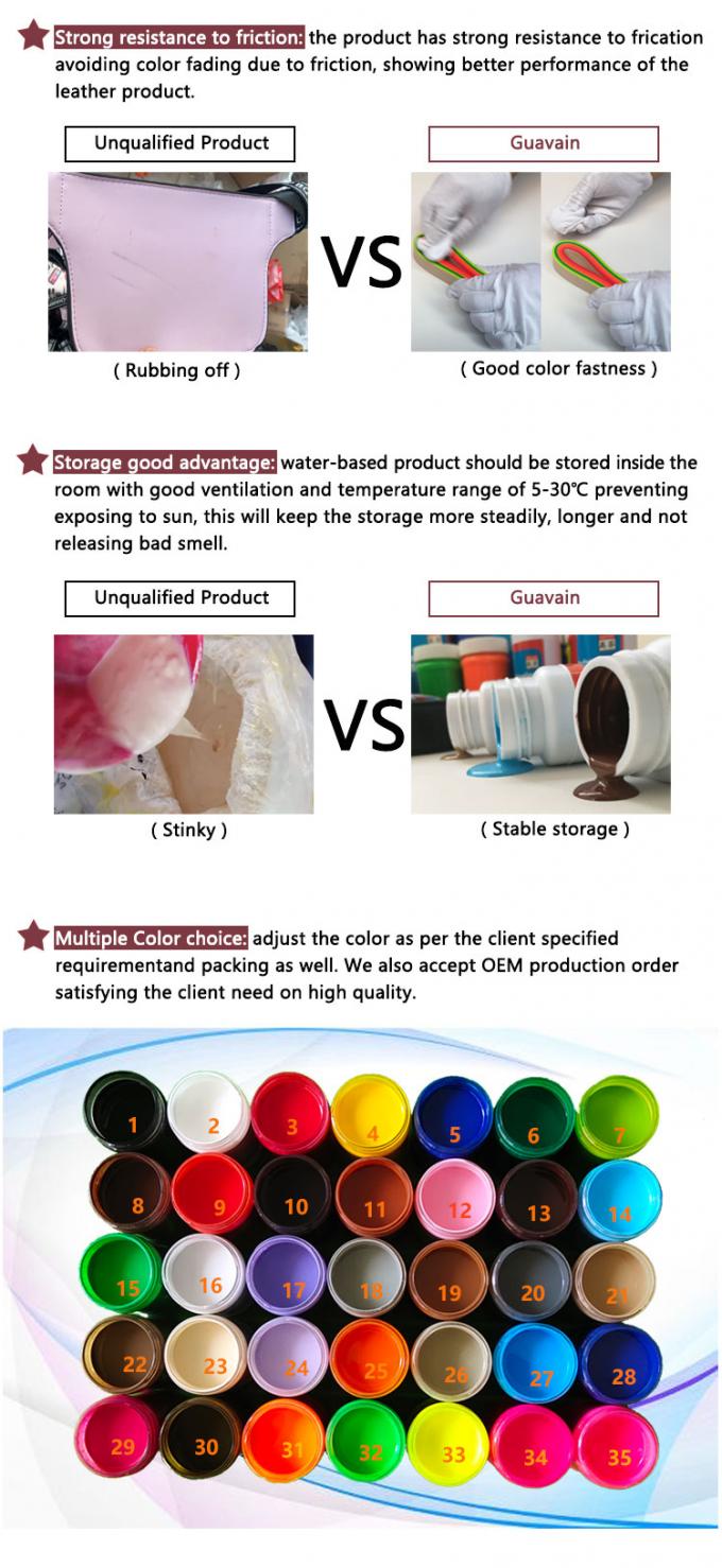 Cinturones de cuero a base de agua profesionales Bolsas Tinta para bordes Pinturas y revestimientos resistentes a altas temperaturas 8