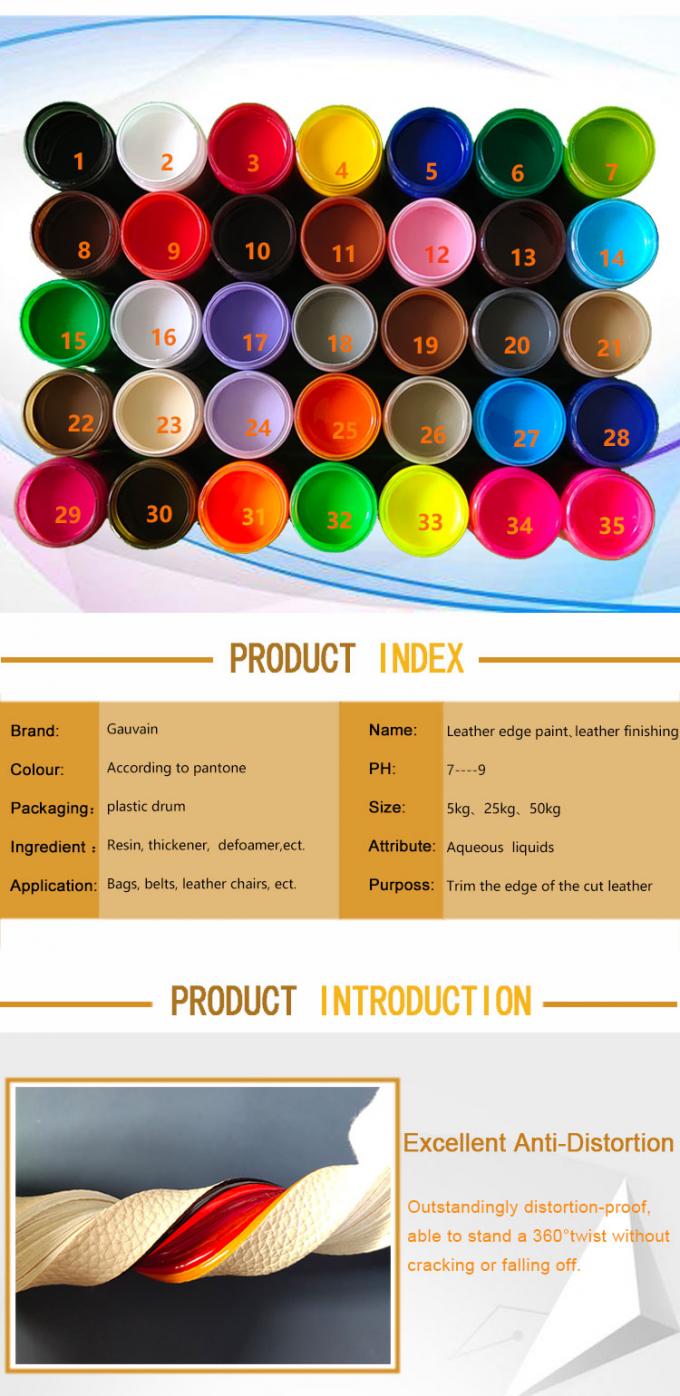 Pintura a base de agua para bordes de cuero, color brillo, para productos de cuero, tinta para colorear manchas 2