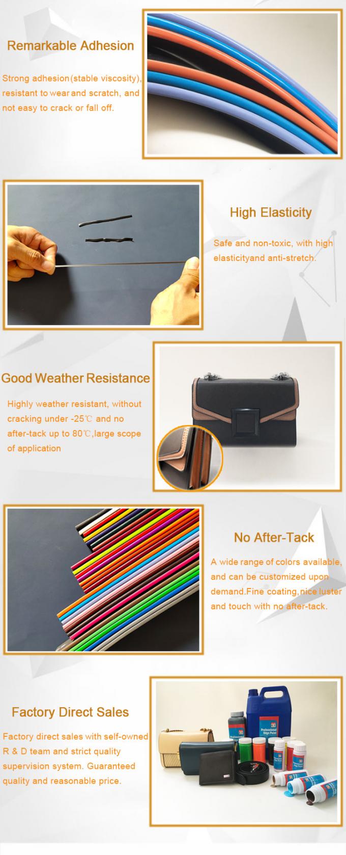 Pintura a base de agua para bordes de cuero, color brillo, para productos de cuero, tinta para colorear manchas 4