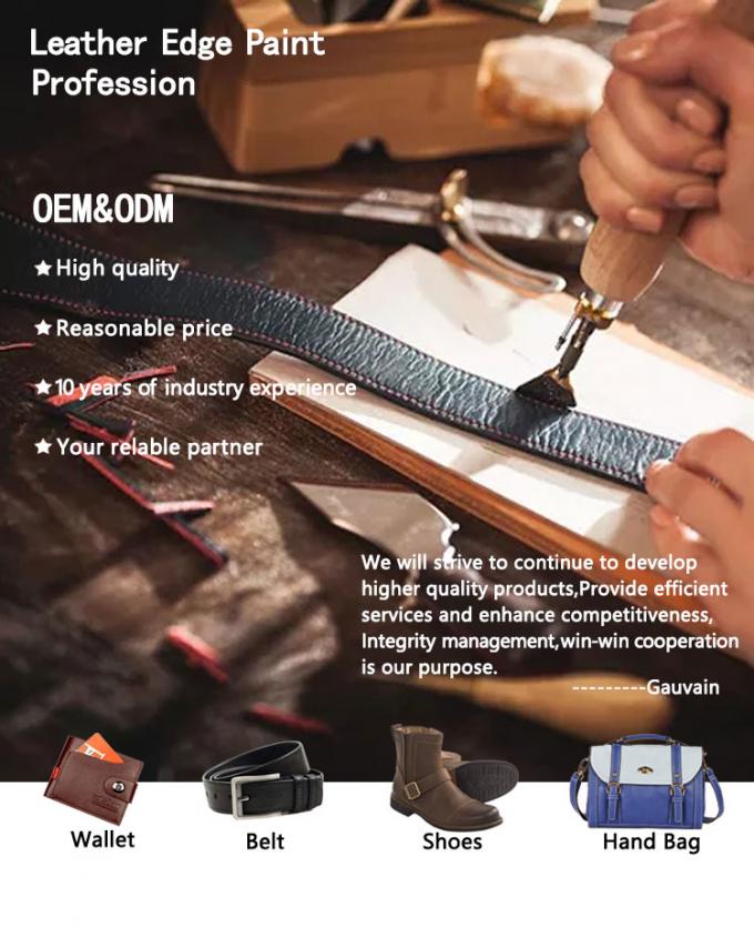 Cinturones de cuero a base de agua profesionales Bolsas Tinta para bordes Pinturas y revestimientos resistentes a altas temperaturas 0