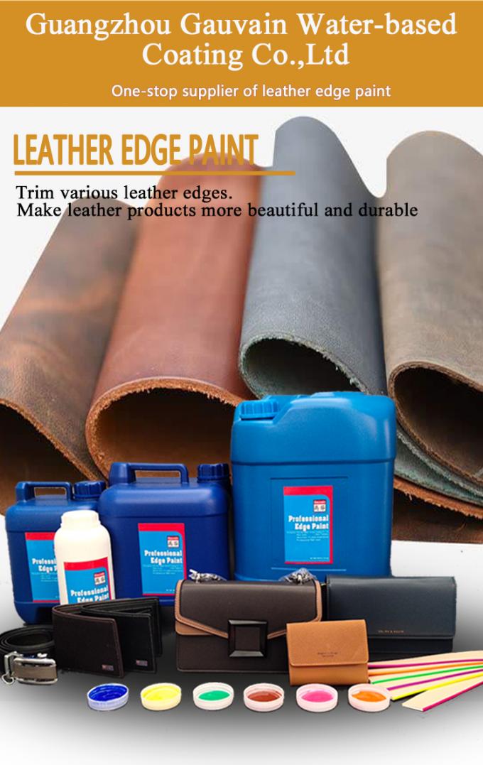 Bolsas personalizadas zapatos carteras de cuero Anti-agrietamiento a base de agua Colorante natural brillante de borde de poliuretano 0