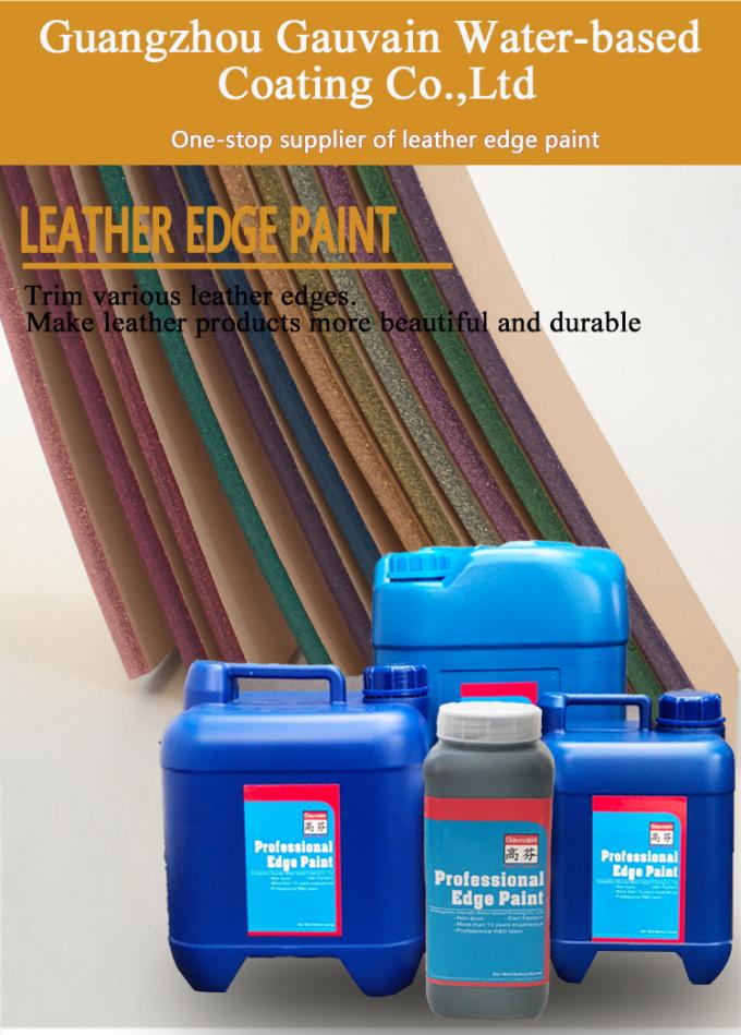Factory Sale Shine Leather Paint with Color, Acrylic Glitter Edge Colorant for Leather Bags Belts Menus 0