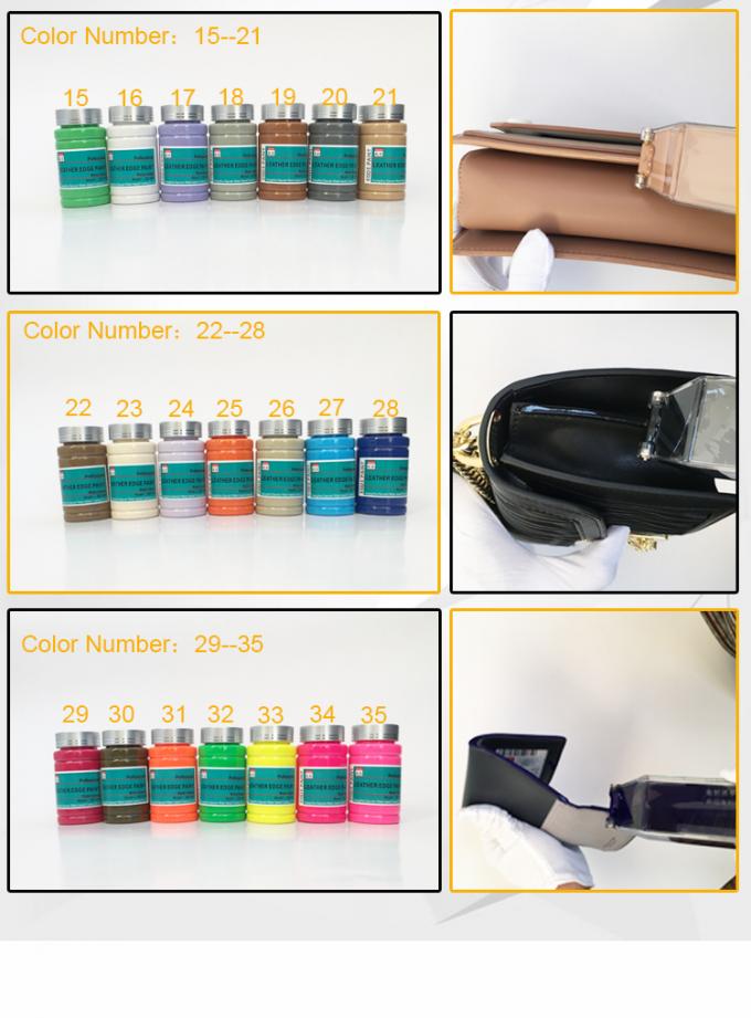Cuero natural profesional con base en agua Cinturones de PU Bolsos de mano Adhesión notable Colorante de borde 10
