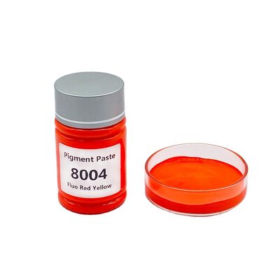 Pigmento a base de agua, pigmento amarillo rojo fluorescente para pinturas, tintas, impresión textil/pasta de color líquido serie fluorescente
