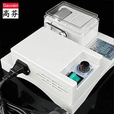 Máquina eléctrica para teñir bordes de cuero de un solo lado, caja de pintura semiautomática para colorear bordes de cinturones