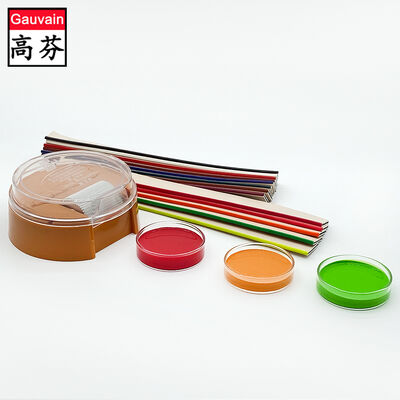 Fabricantes de gran estándar de color de la pintura de borde de cuero a base de agua de la tinta de revestimiento de borde de cuero para la venta